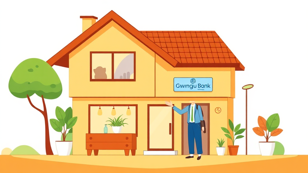 인터넷뱅킹 이용 방법 (cartoon 스타일)