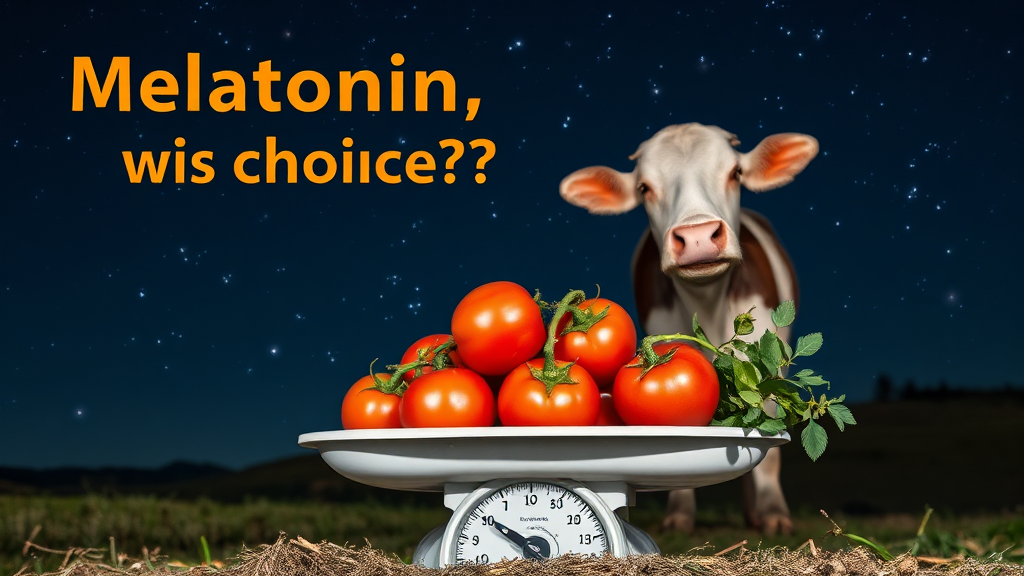식물성 vs 동물성 멜라토닌 (realistic 스타일)