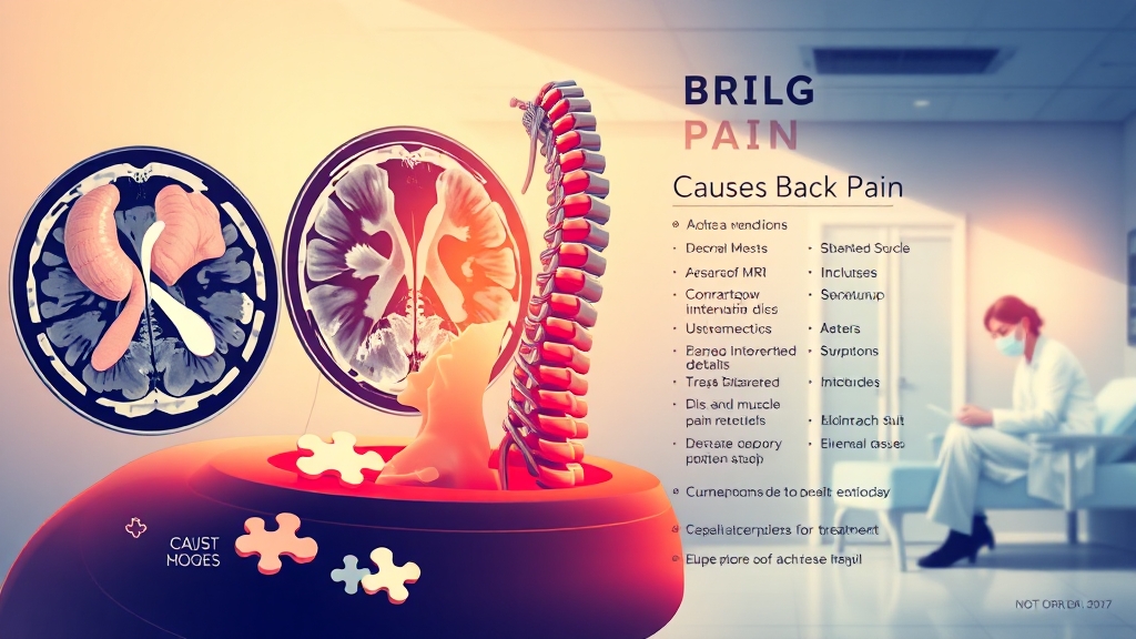 등 통증 진단 방법 (illustration 스타일)