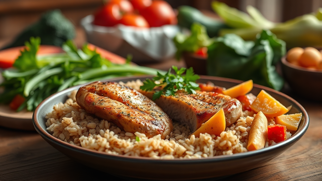 혈당 관리를 위한 식습관은? (realistic 스타일)