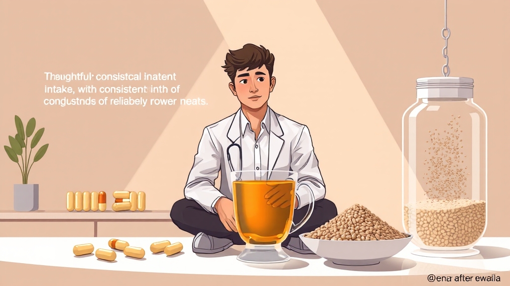 섭취 방법과 권장량 (illustration 스타일)