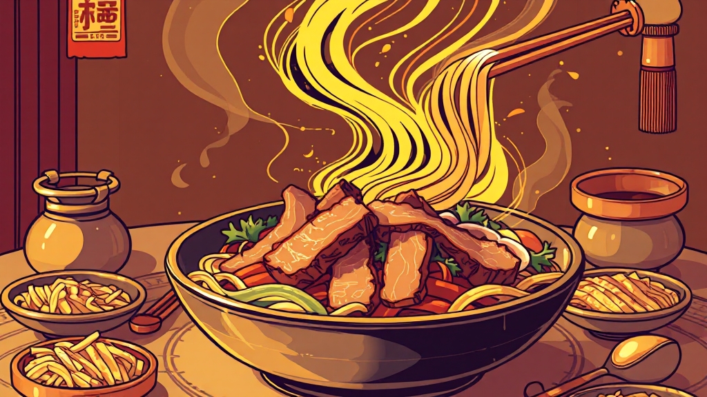 잡채 황금 양념장 레시피 (illustration 스타일)