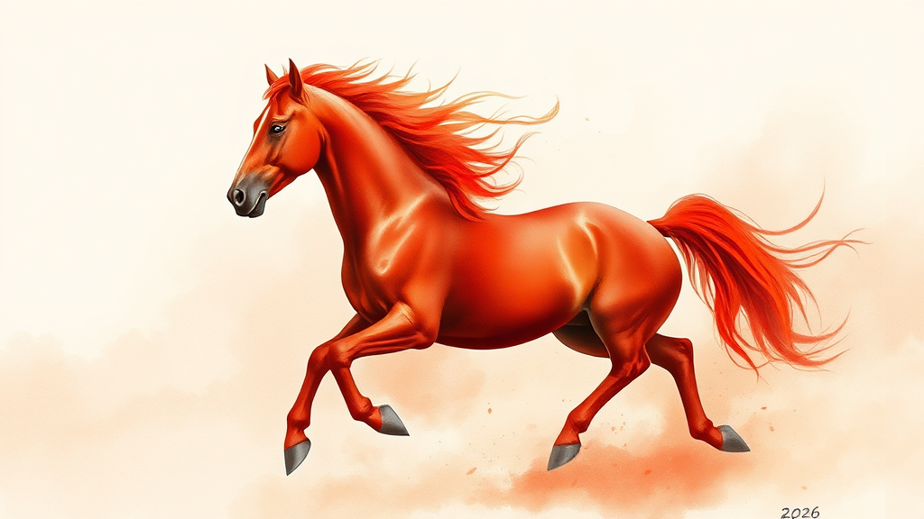 2026년 병오년 개요 (watercolor 스타일)