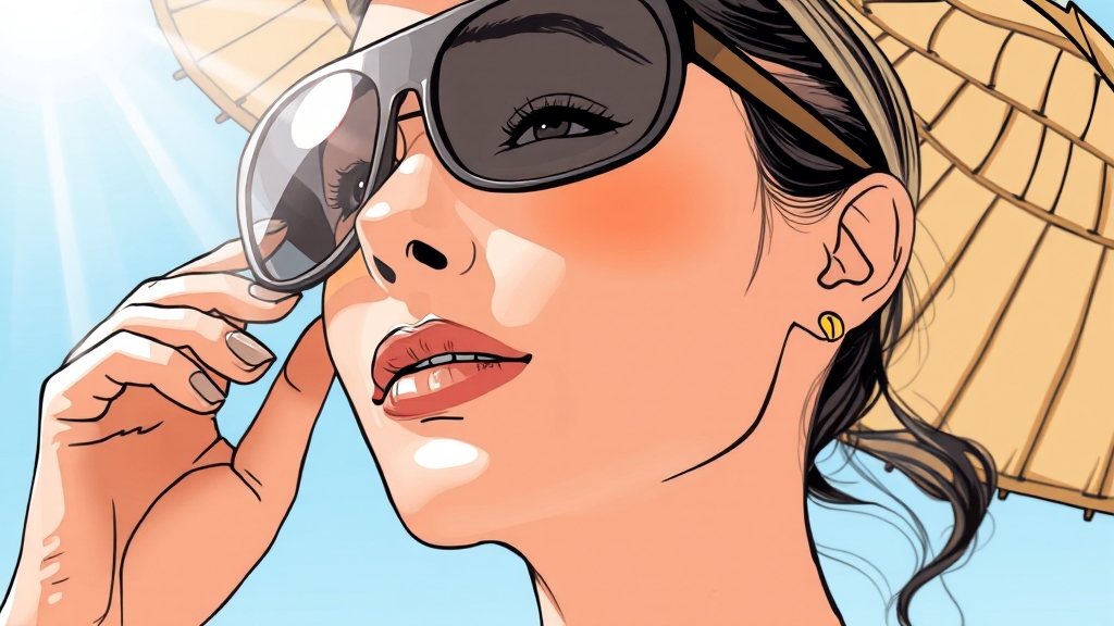 자외선의 종류와 피부 영향 (illustration 스타일)