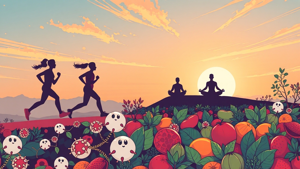 활성화 & 건강 관리법 (illustration 스타일)