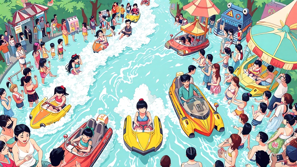 아토믹 워터파크 이용 정보 (cartoon 스타일)