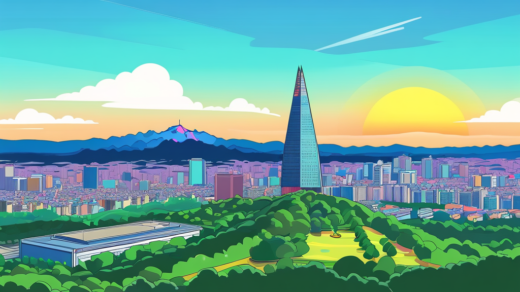 롯데타워 전망대 방문 전 필수 체크리스트: 운영 시간 및 찾아가는 법 (cartoon 스타일)