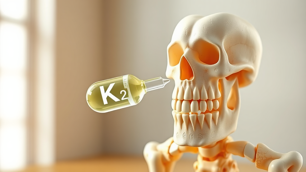 뼈 건강을 지키는 비타민 K2의 놀라운 효능 (realistic 스타일)