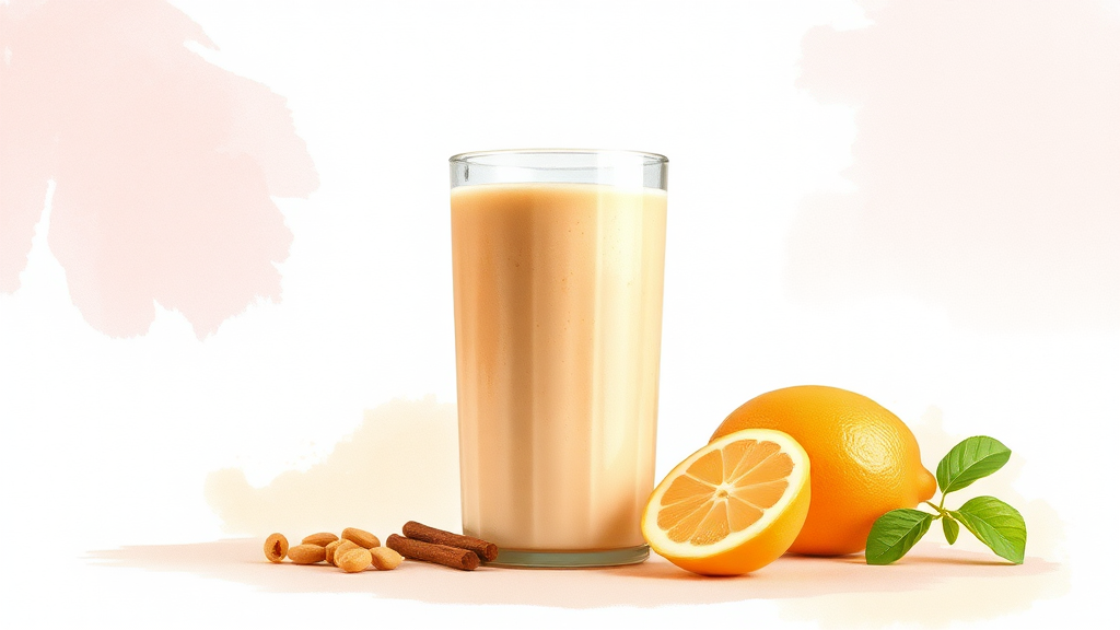 체중 감량에 필수적인 단백질 쉐이크의 과학적 이유 (watercolor 스타일)