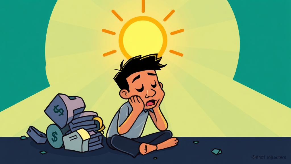 채무탕감 신청 시 유의사항 (cartoon 스타일)