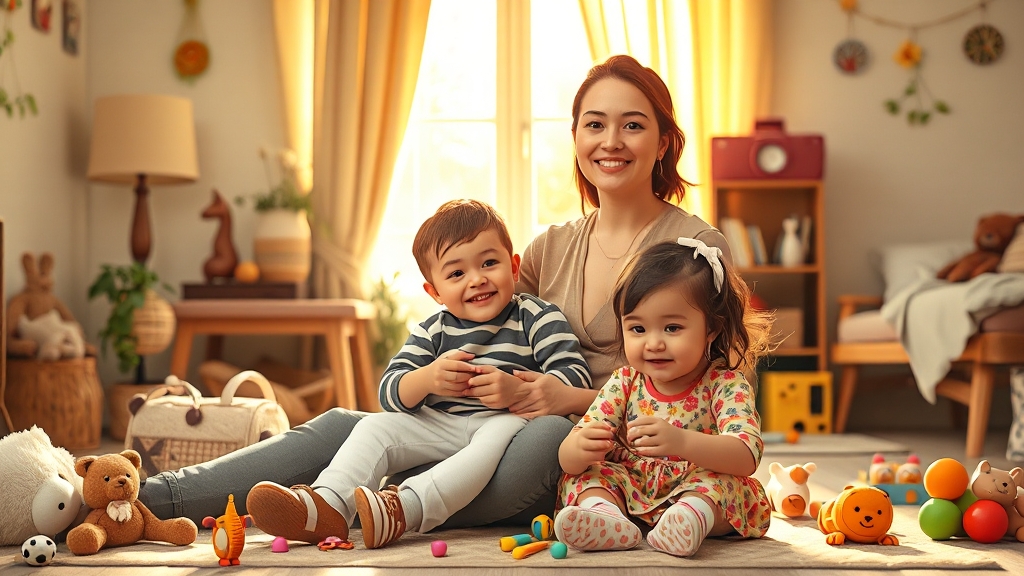 시간제 베이비시터 활용 (realistic 스타일)