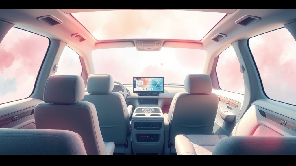 실내 디자인 및 핵심 편의 기능 (watercolor 스타일)