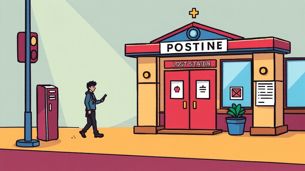 경찰서 분실 신고 접수 (cartoon 스타일)