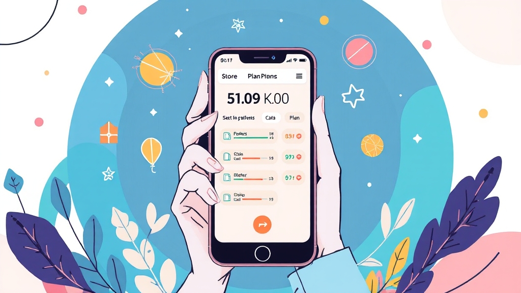 나에게 맞는 요금제 선택 가이드 (illustration 스타일)