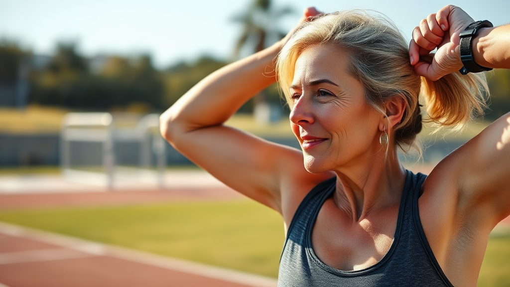 40대 여성에게 효과적인 운동법 (realistic 스타일)