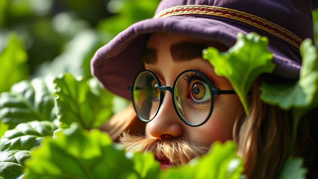 시금치, 눈을 밝게 하는 마법사처럼! (realistic 스타일)