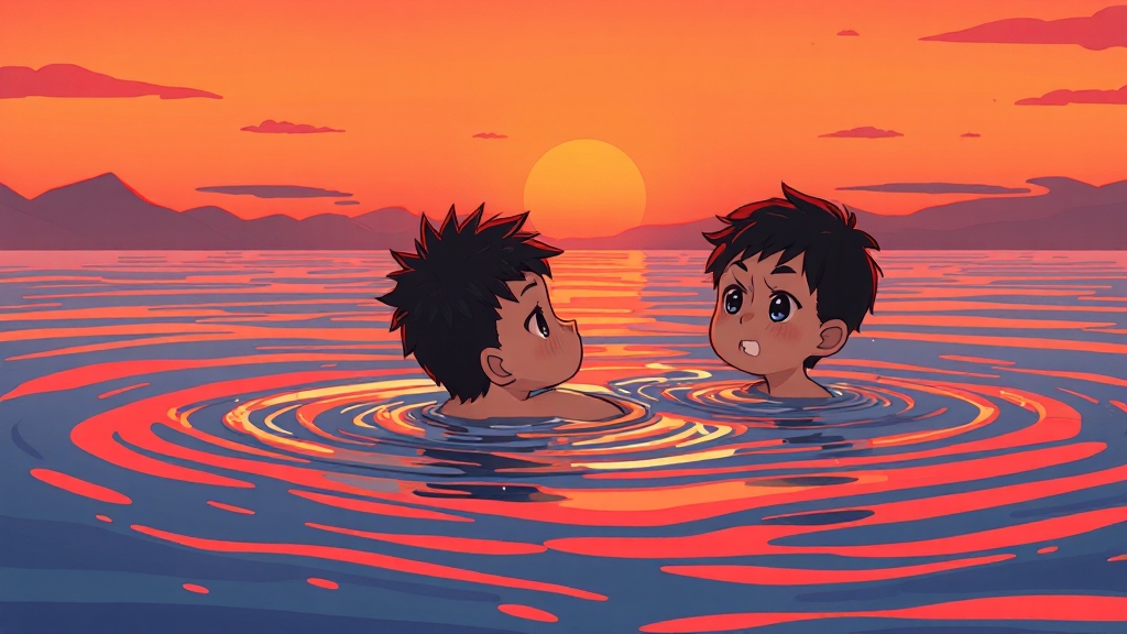 덴지와 레제의 관계 분석 (cartoon 스타일)