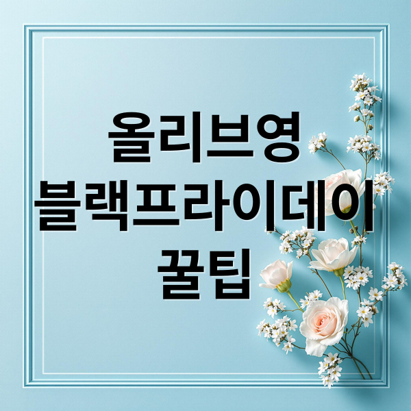 올리브영
블랙프라이데이
꿀팁 (올리브영 블렉프라이데이)