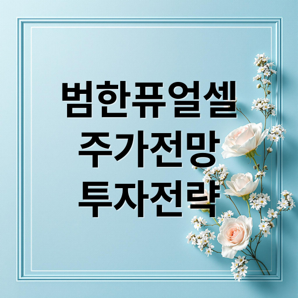 범한퓨얼셀
주가전망
투자전략 (범한퓨얼셀 주가 전망)