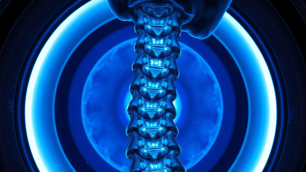 척추 압박골절 진단 방법 (realistic 스타일)