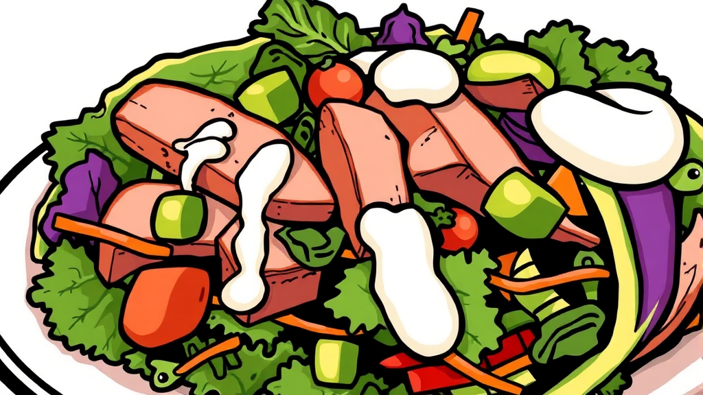 폴드포크 샐러드, 완벽한 대안! (cartoon 스타일)