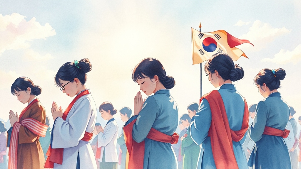 현충일, 그 의미와 유래 (watercolor 스타일)