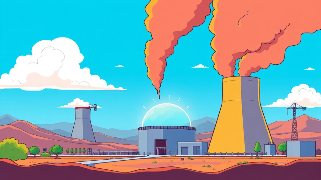 원전 관련주 투자 시 유의사항 (cartoon 스타일)