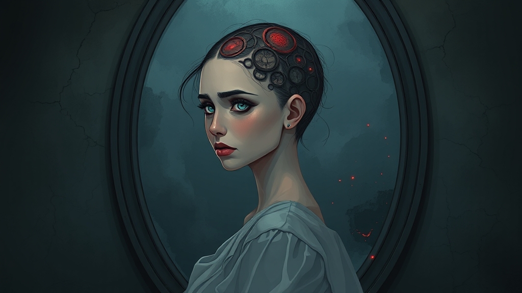 자신감 상실과 통제력 상실의 두려움 (illustration 스타일)