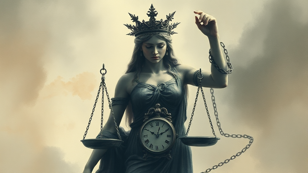 내란죄 구속 연장 논란 (watercolor 스타일)