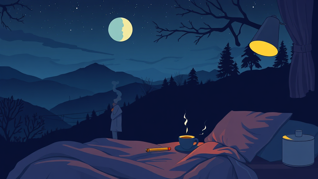 카페인 및 니코틴 섭취 제한 (illustration 스타일)