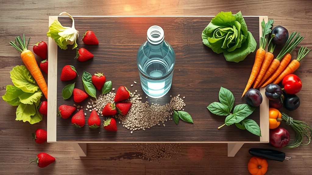 식습관 개선이 중요해요 (illustration 스타일)