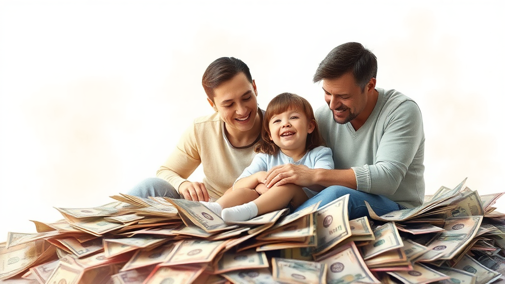 소득 & 자산, 얼마나 되어야 할까요? (watercolor 스타일)