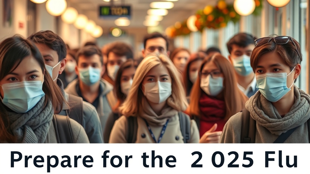 2025년 독감 유행 예측 및 대비 (realistic 스타일)
