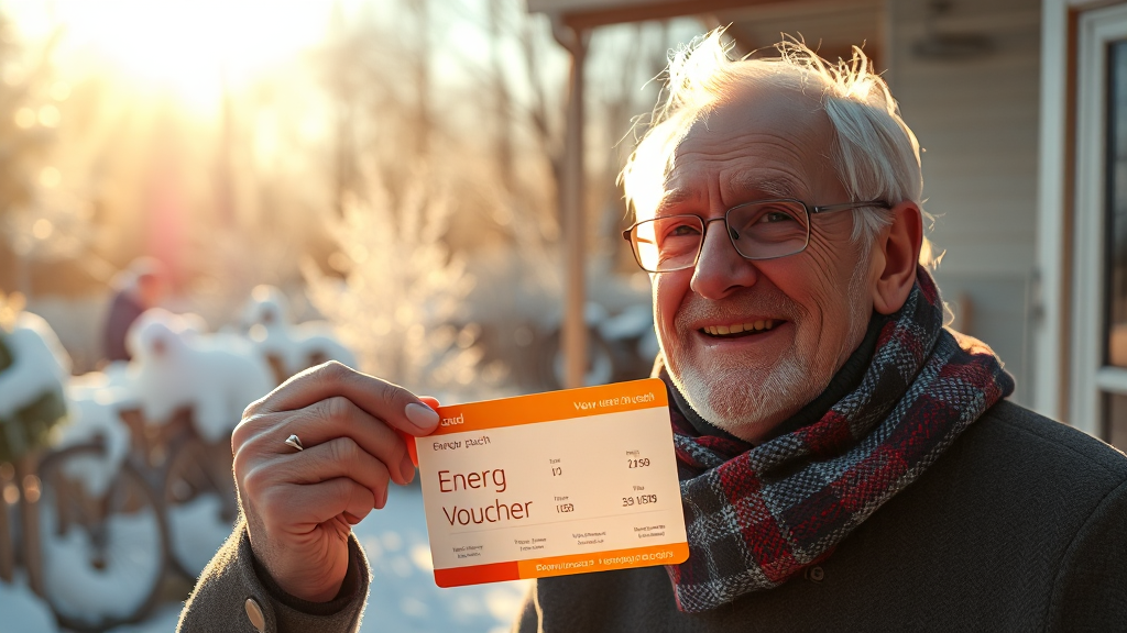 에너지바우처 및 난방비 지원 (realistic 스타일)