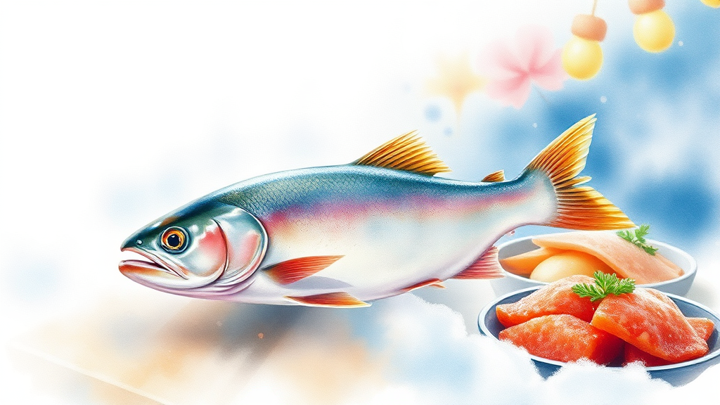 송어 요리 맛집 탐방 (watercolor 스타일)