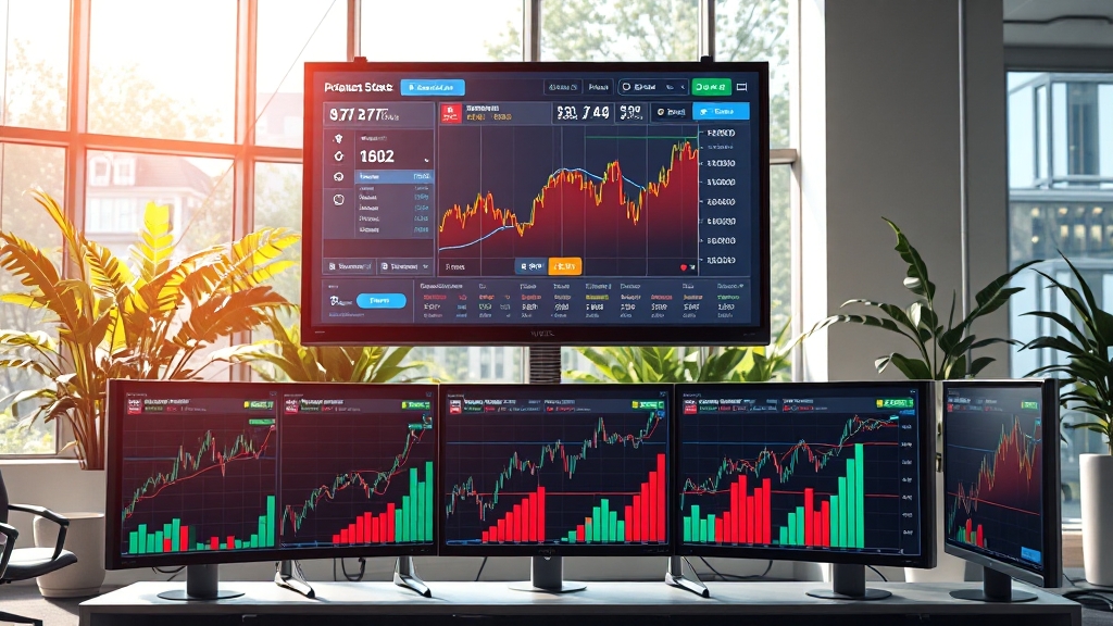 미국 주식 투자 관련 서비스 활용 (realistic 스타일)