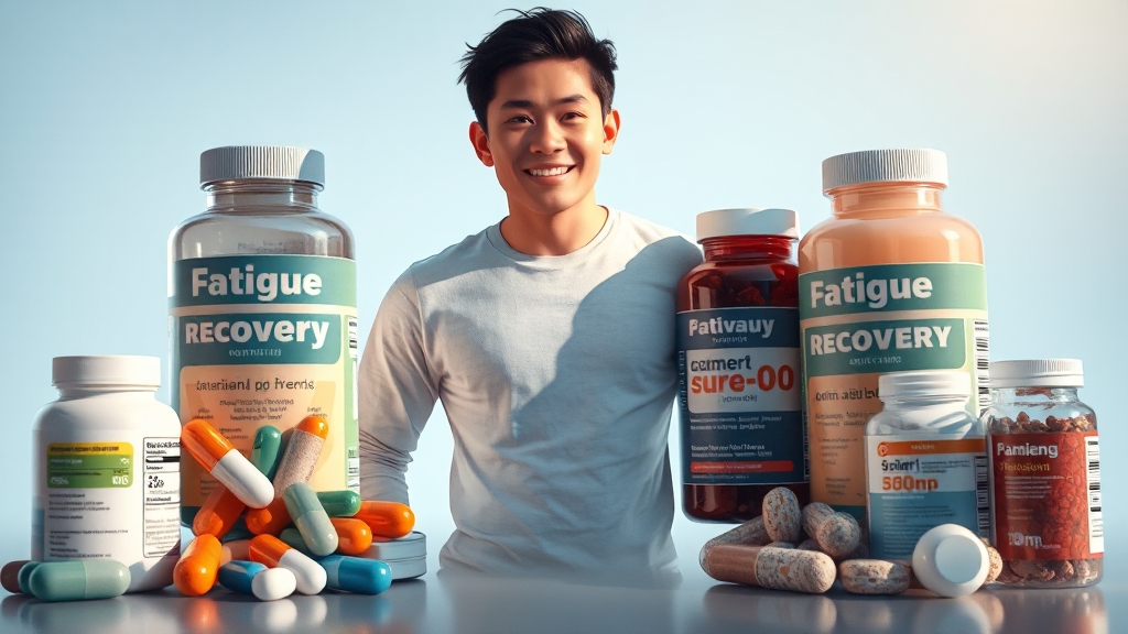 영양제 종류 비교 (realistic 스타일)