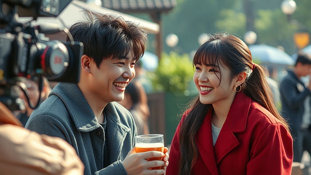 드라마 관련 비하인드 스토리 (realistic 스타일)