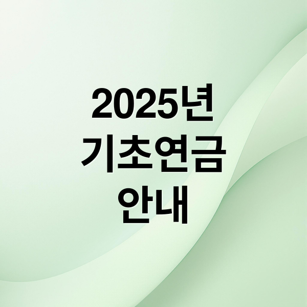 2025년
기초연금
안내 (“기초연금 228만원 기준, 내가 받을 수 있을까?”)