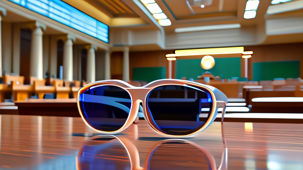 AI 스마트 안경 규제와 교육 시스템의 변화 (illustration 스타일)