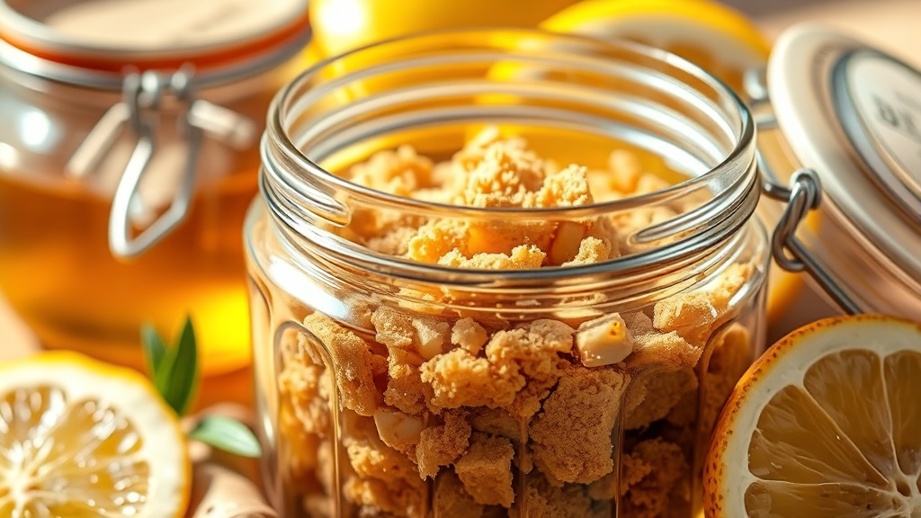 생강청 만들기 재료 준비 (realistic 스타일)