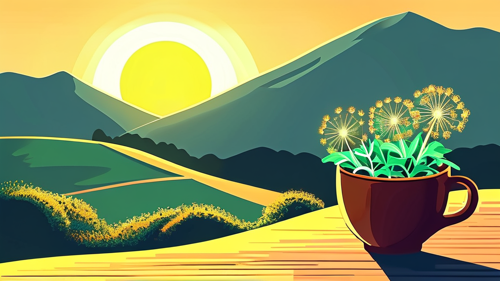 쑥, 봄철 보약의 비밀 (illustration 스타일)