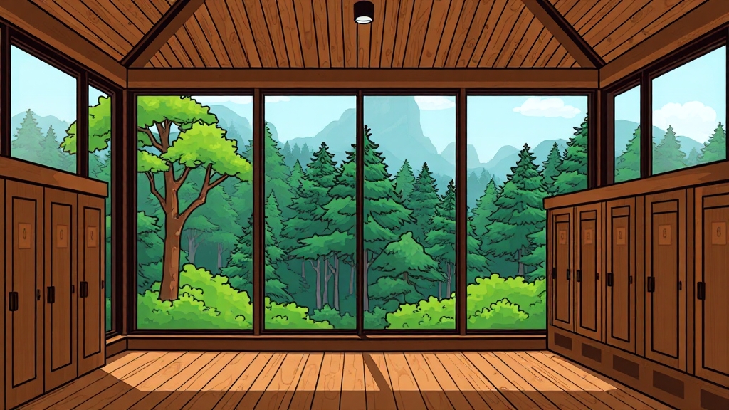 클럽하우스 및 부대시설 안내 (cartoon 스타일)