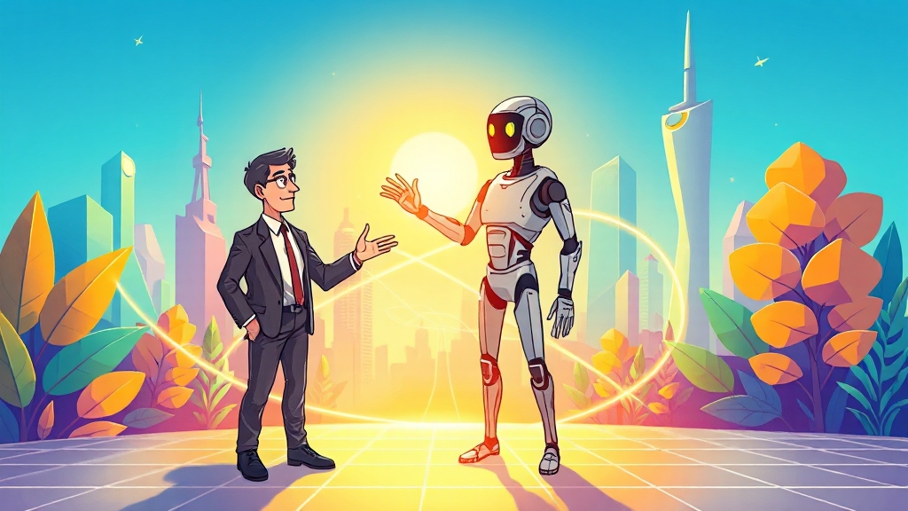 HITL(Human-in-the-Loop), AI 개발의 핵심 (cartoon 스타일)