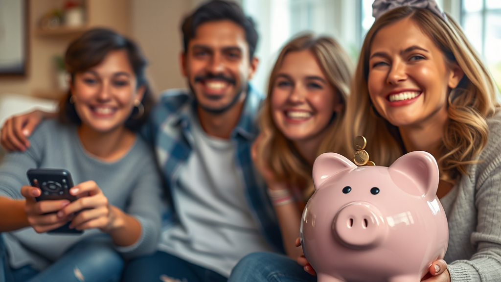 OTT 구독료 절약, 어렵지 않아요! (realistic 스타일)