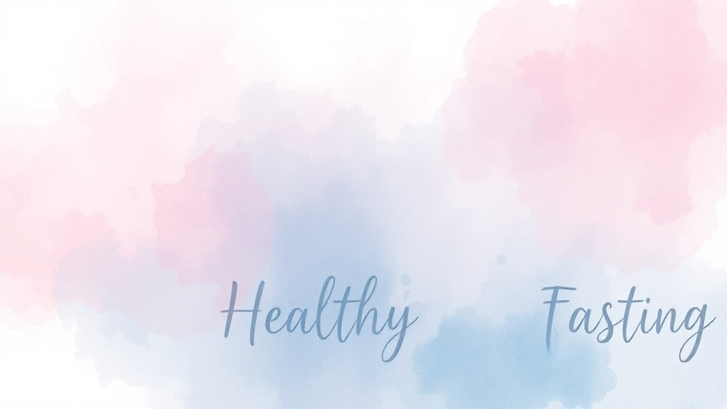 간헐적 단식, 부작용 없이 성공하는 법 (watercolor 스타일)