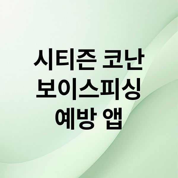 시티즌 코난
보이스피싱
예방 앱 (시티즌 코난 앱 설치)