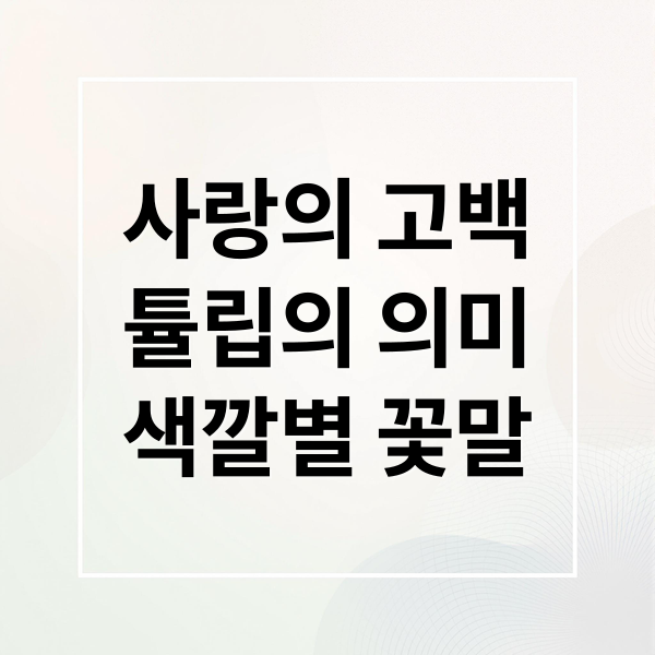 사랑의 고백
튤립의 의미
색깔별 꽃말 (튤립 꽃말 색깔별 보라 자몽 화이트 노란 분홍)