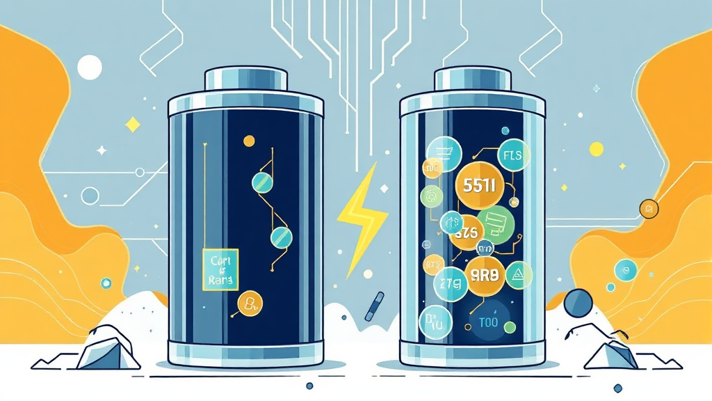 차세대 배터리 기술 동향 (illustration 스타일)