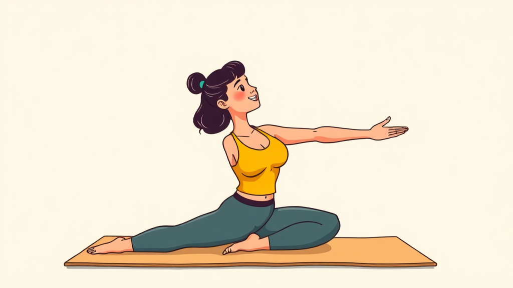 운동 후 쿨다운 및 스트레칭 (cartoon 스타일)